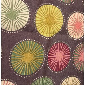 Fabric Textile Swatch Geometric Sunburst Pattern 20x39" Upholstery Drapery